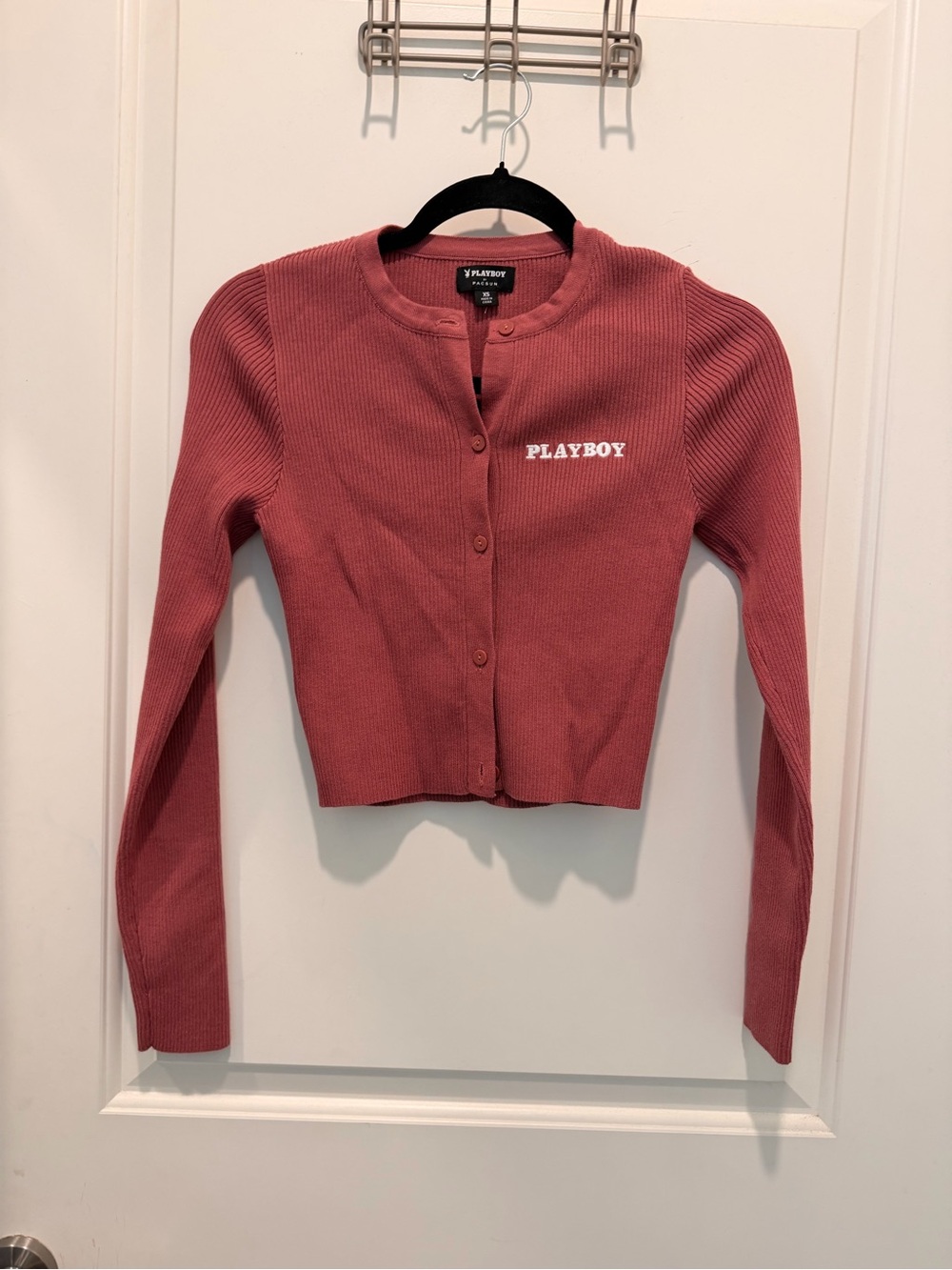 Playboy by Pacsun Pink
Ribbed Long Sleeve Button
Front Cardigan Size XS